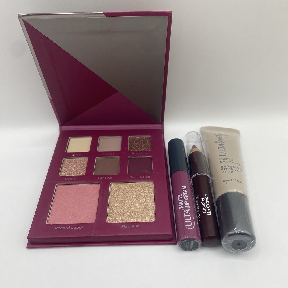 ULTA Beauty 4Pc Makeup Lot Face Palette Lip Cream Lip Crayon Eye Primer - Picture 6 of 9